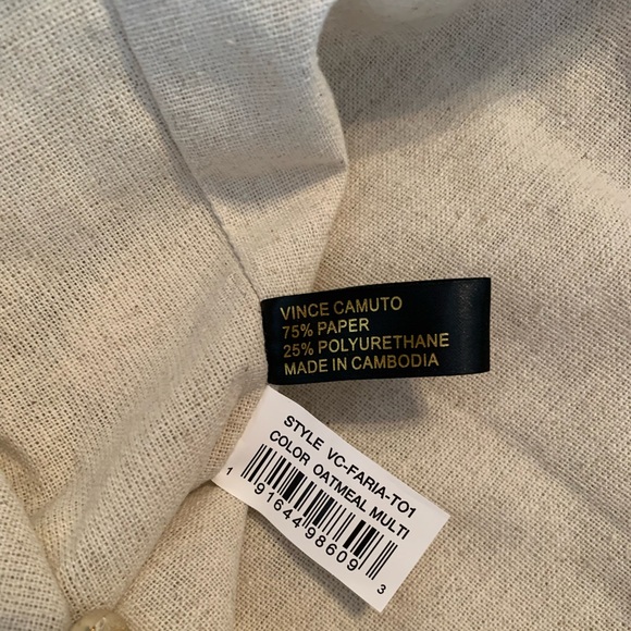 Vince Camuto Rafia Straw Large Bag (Tote) Shoulder Bag Faria Tote NWT - Picture 9 of 12